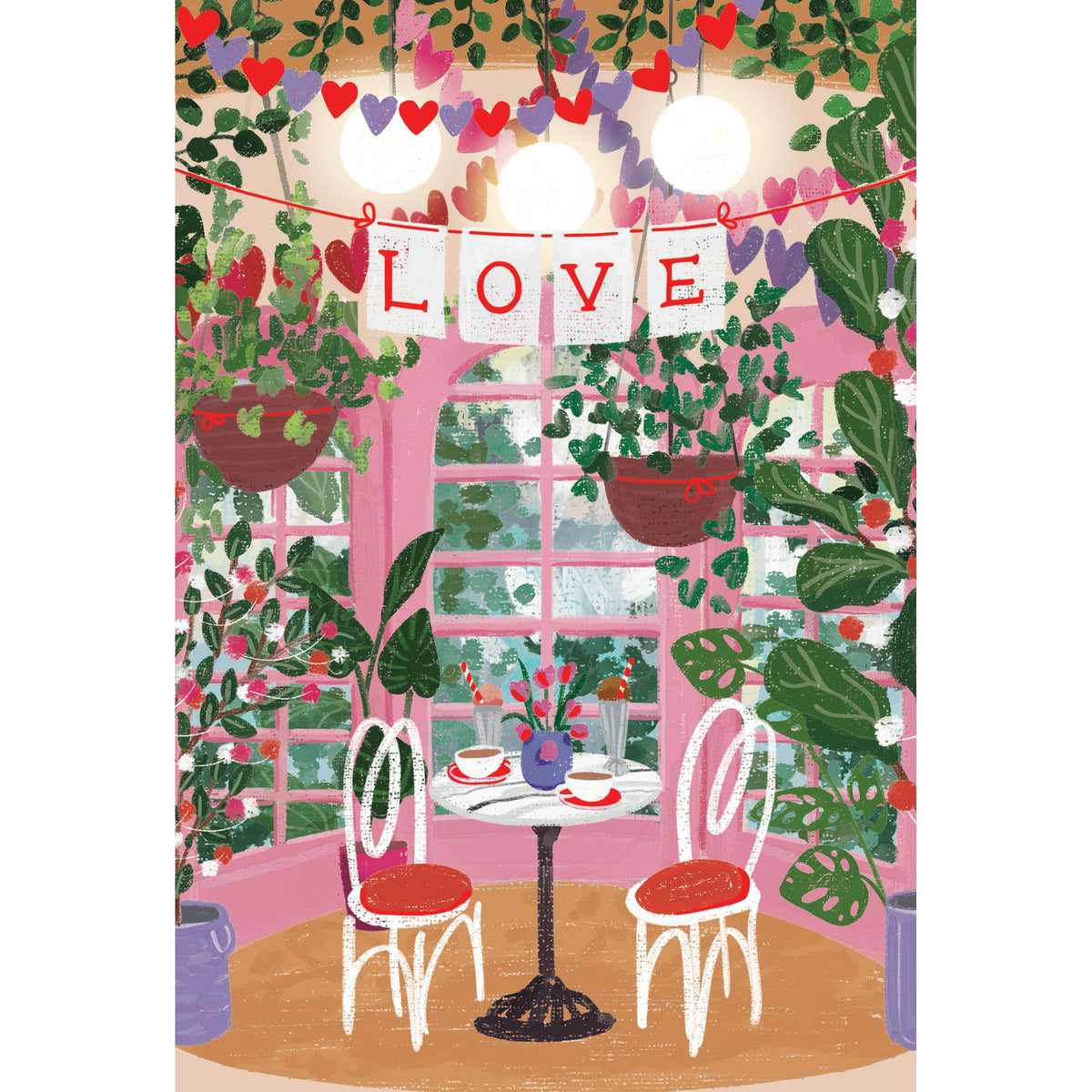 Pictura Table For Two Valentine's Day card featuring a romantic table setting for two