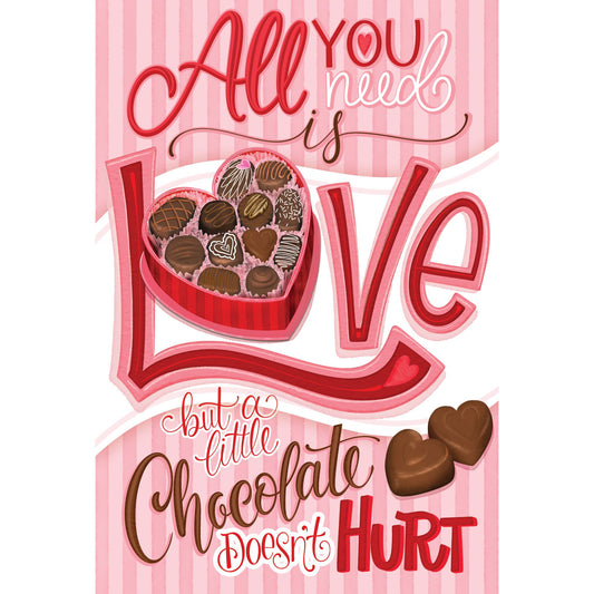Pictura Love And Chocolate Valentine's Day card featuring a romantic chocolate-themed design