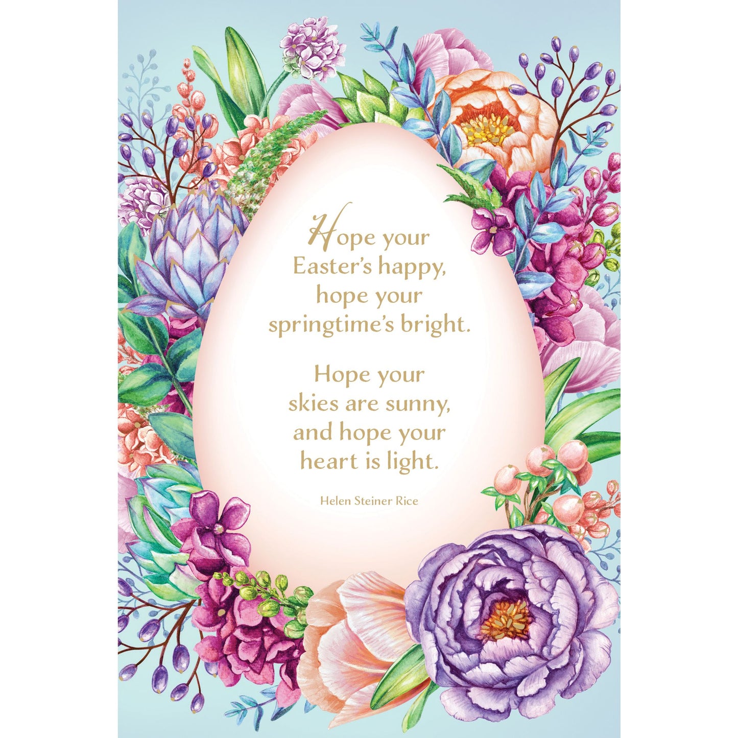 Bouquet Egg Easter Card