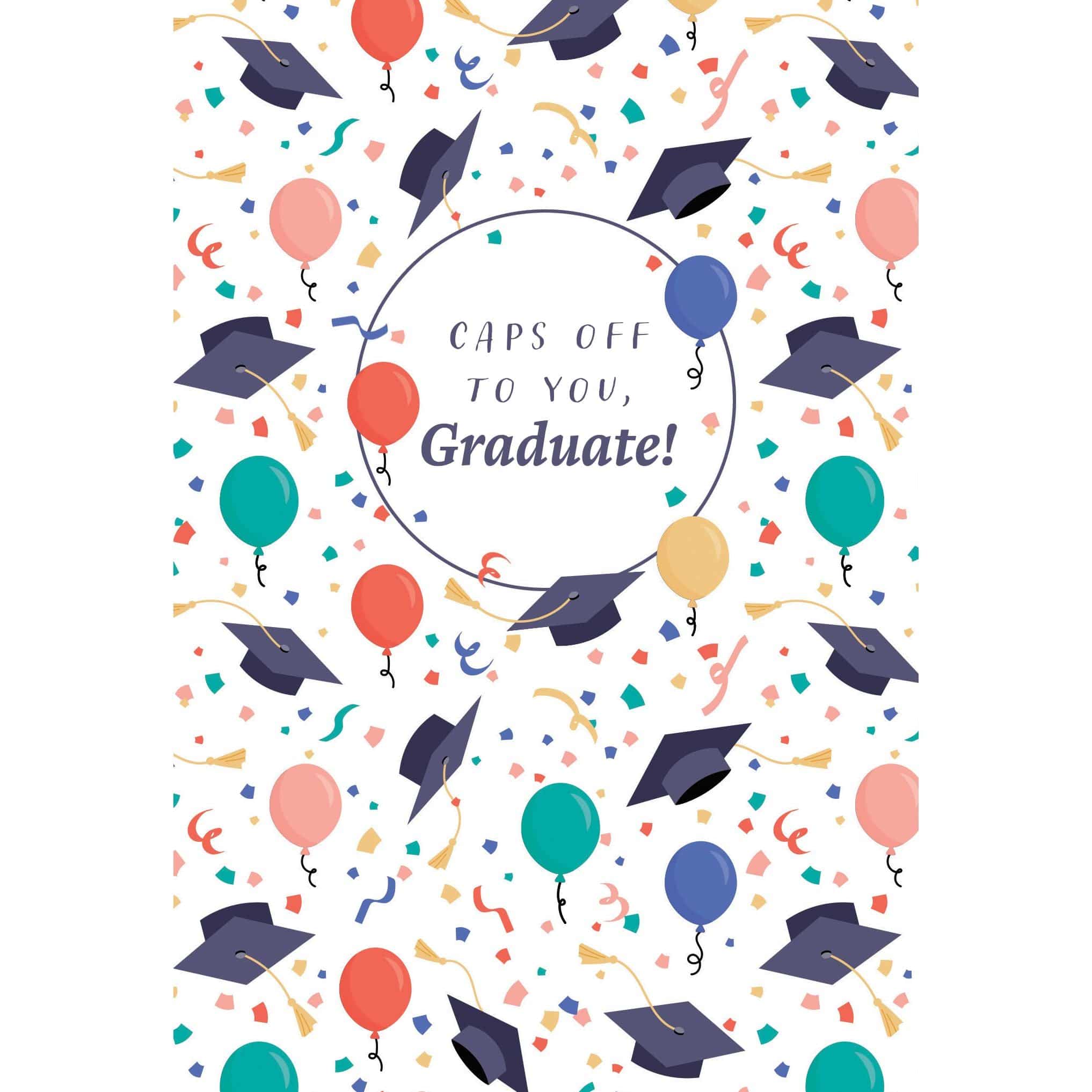 Graduation Card Balloons Gold & Black Pictura USA Greeting Cards – Cardmore