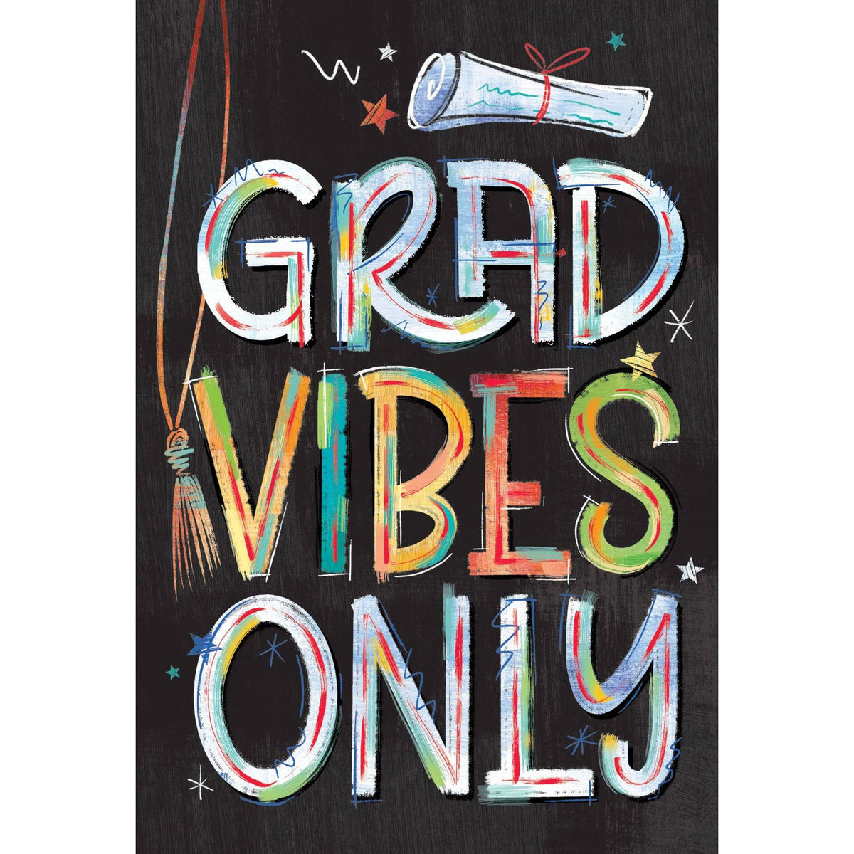 Pictura Grad Vibes Only graduation card featuring celebratory design with text and decorative elements for graduates.