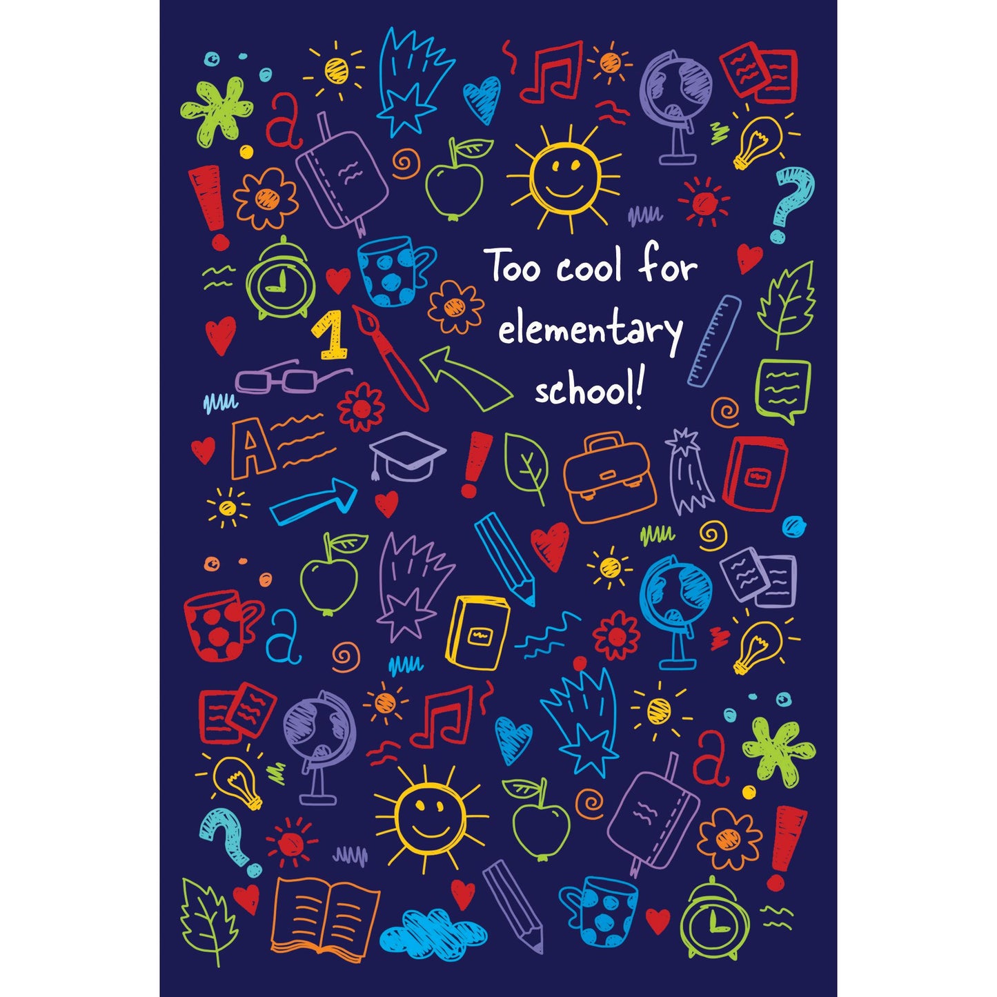 Colorful Grad Icons Graduation Card