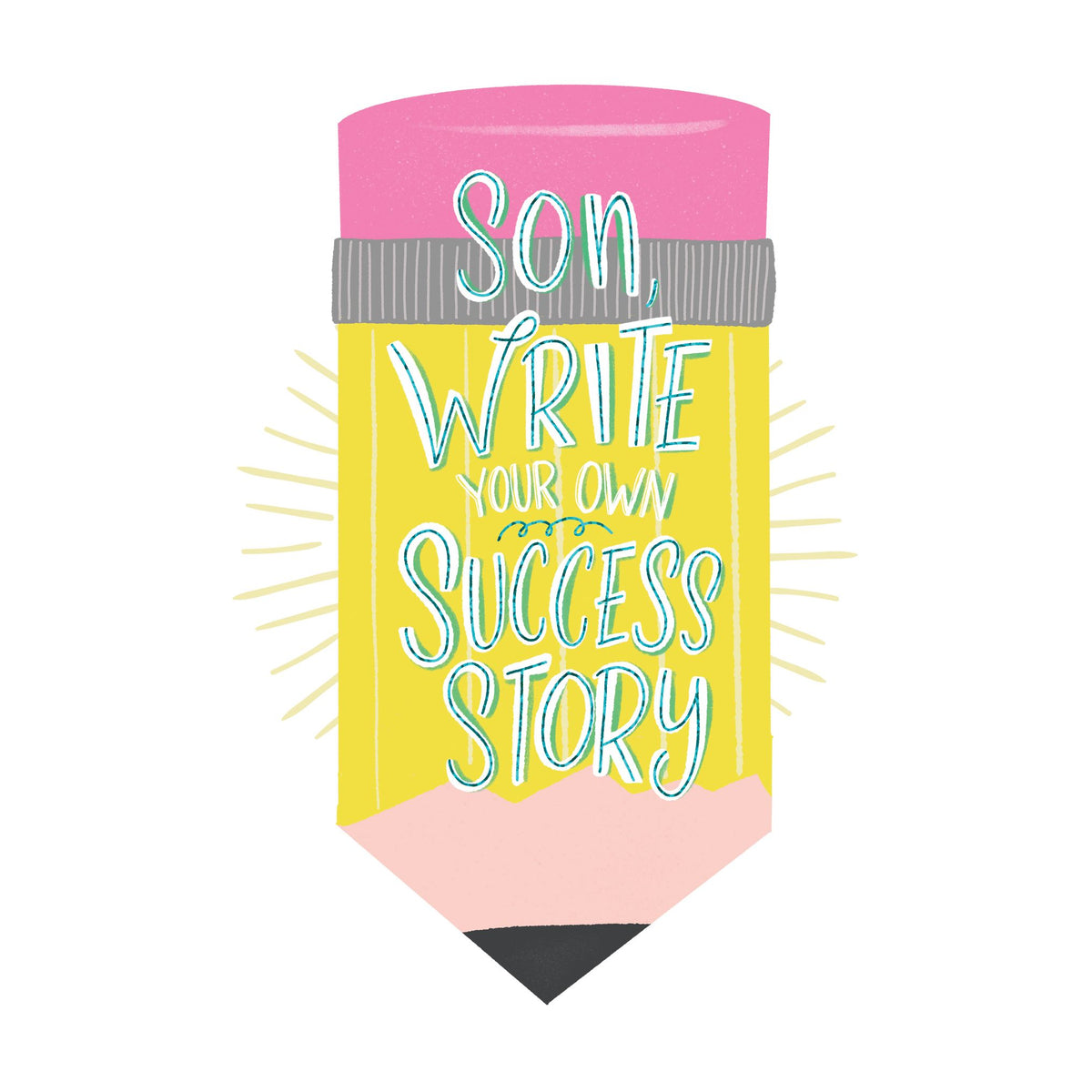 Pictura Your Success Story Graduation Card for Son with celebratory graduation design