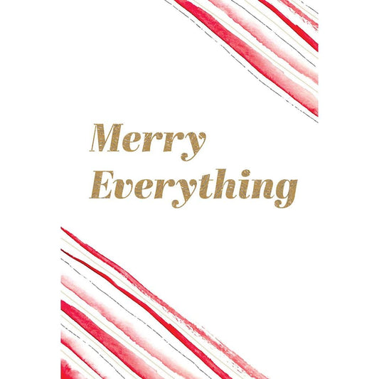 Pictura Merry Everything Christmas Card with festive holiday design featuring colorful text and Christmas motifs.