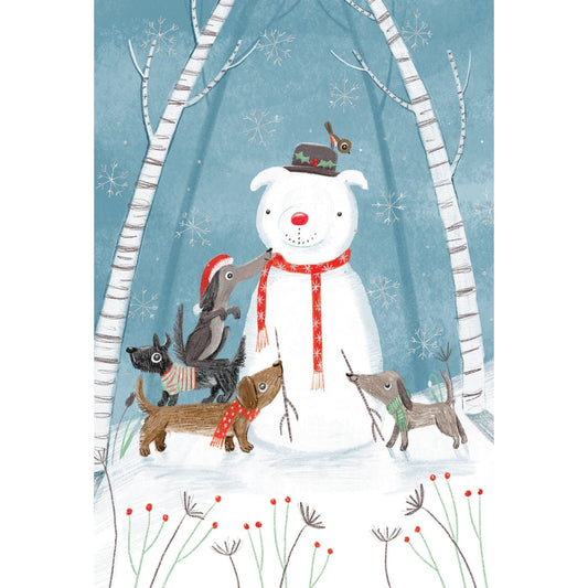 Snow Dogs Christmas Card by Pictura featuring festive holiday-themed artwork with snow dogs and seasonal decorations.