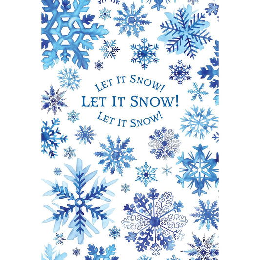 Pictura watercolor snowflakes holiday card featuring delicate snowflake designs in soft winter colors, perfect for seasonal greetings.