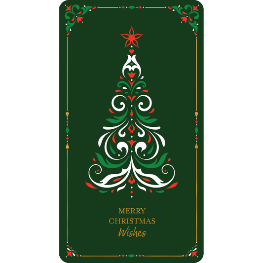 Pictura Filigree Tree Christmas card money holder with intricate festive design for seasonal gift giving.