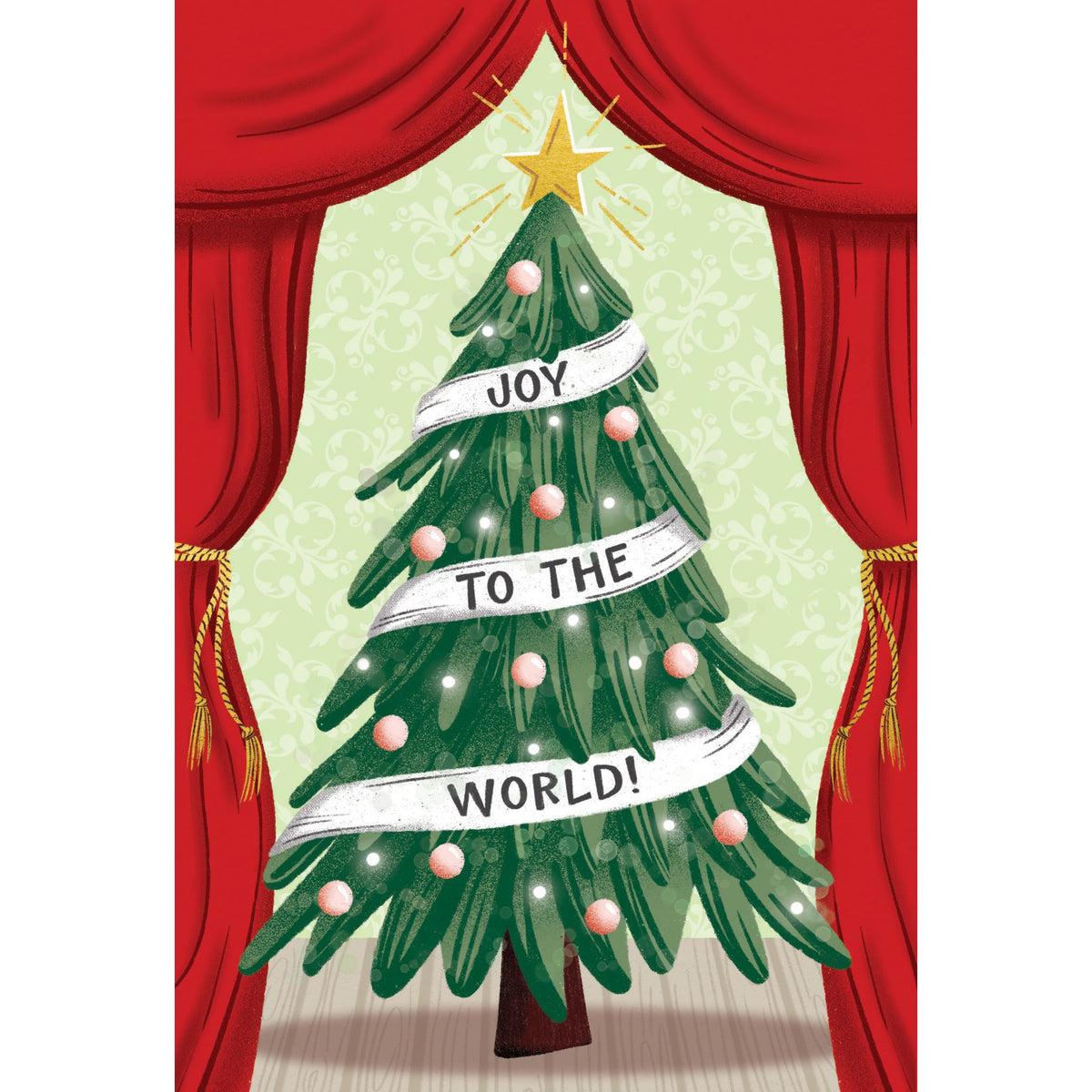 Joy To The World Tree Christmas Card