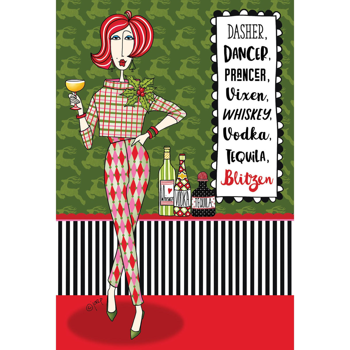 Tequila Blitzen Christmas Card Dolly Mamas