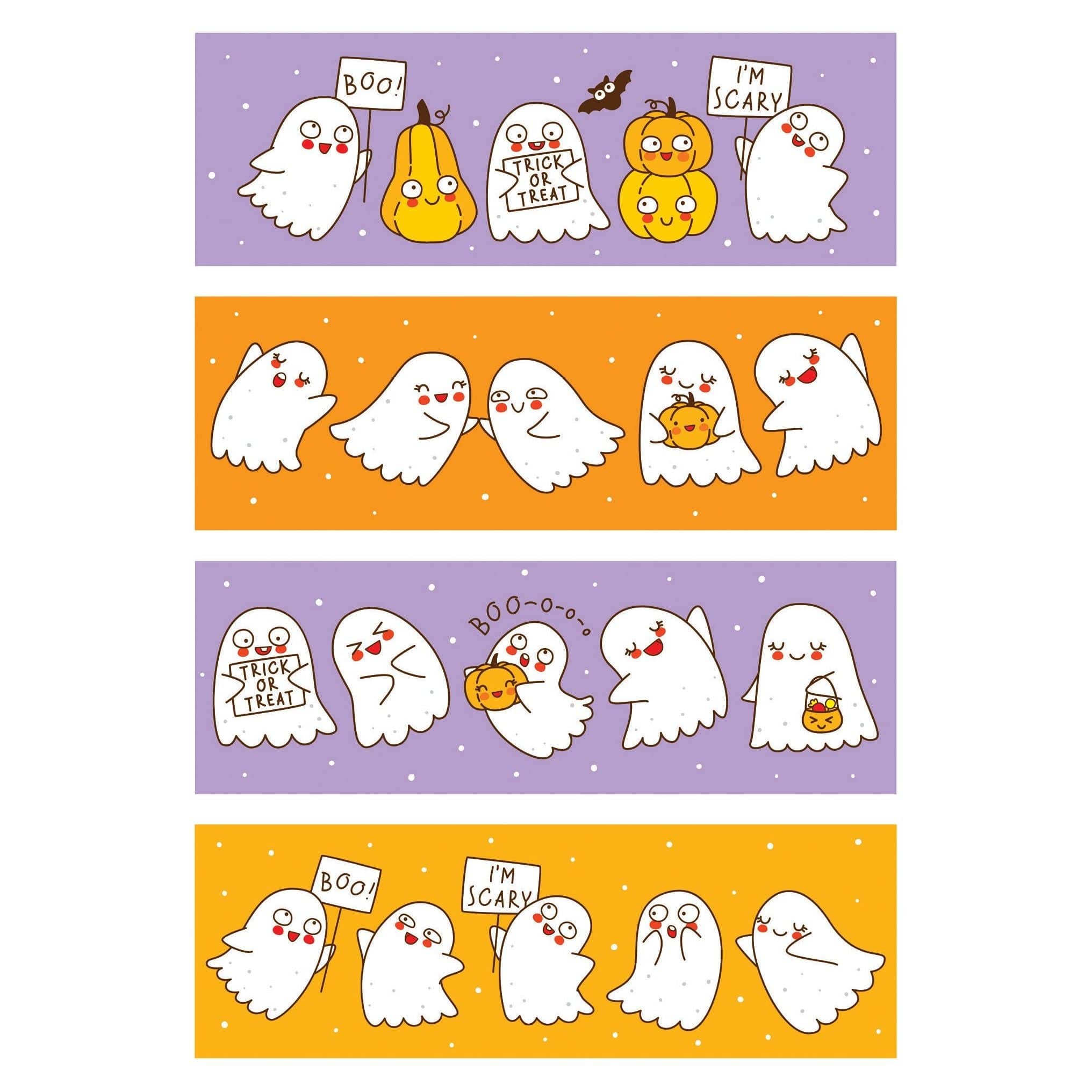 Animated Ghosts Halloween Card by Pictura featuring spooky ghost illustrations on a festive Halloween greeting card.