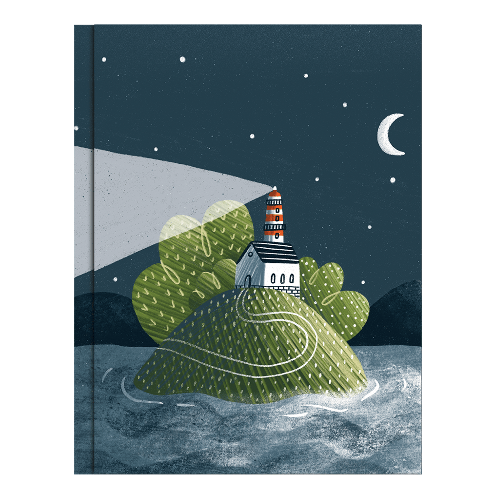 Pictura Lighthouse Purse Pad featuring a nautical lighthouse design, soft padding for handbag protection, and decorative charm.