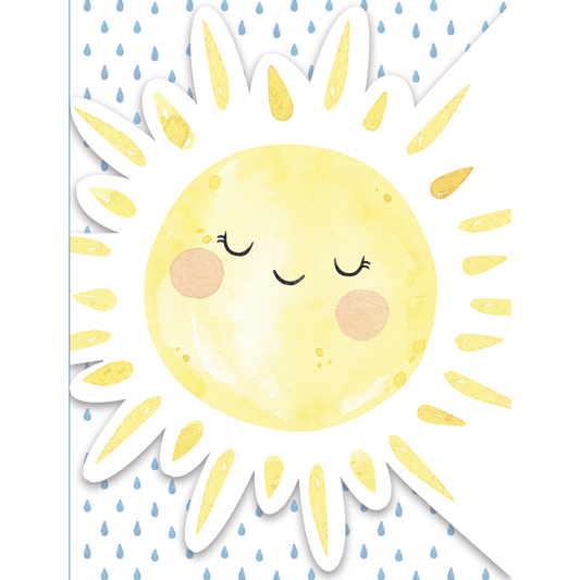 Pictura Smiling Sun Purse Pad showing a cheerful sun design with soft padding for purse protection.