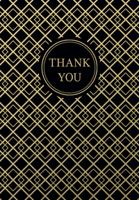 Black & Gold Boxed Thank You Notes