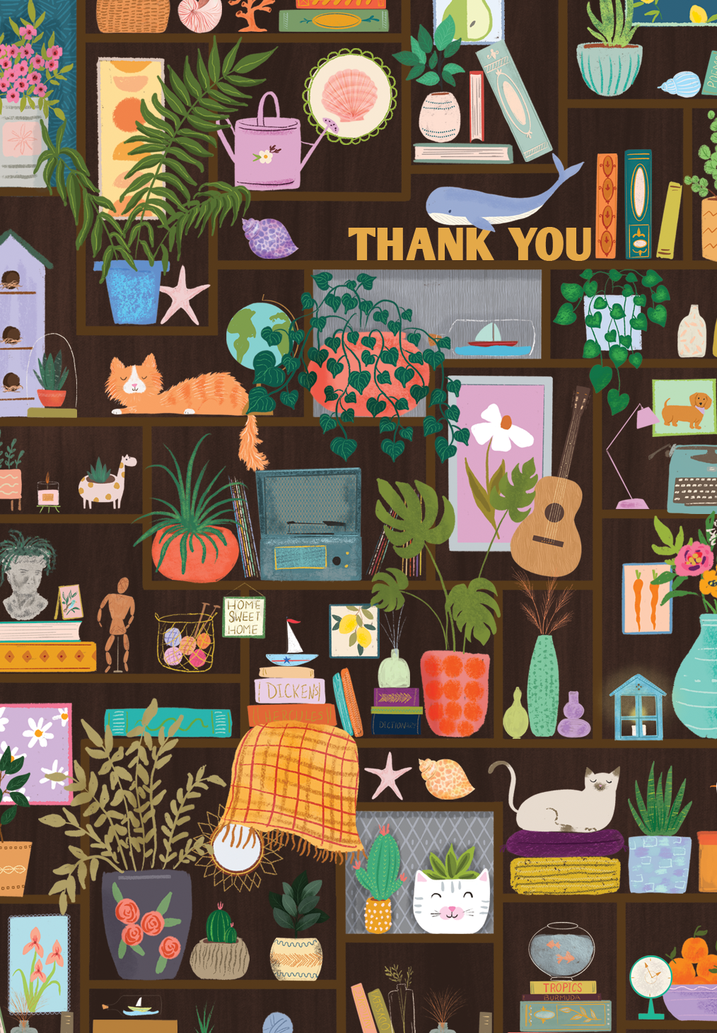 Boxed Thank You - Decorated Shelves