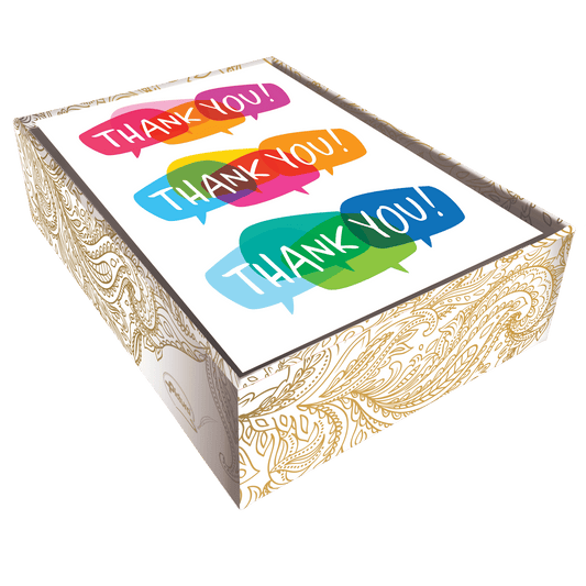 Boxed thank you cards with bubble design by Pictura, featuring elegant note cards for expressing gratitude.