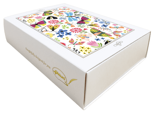 Pictura Butterflies boxed notes cards set with floral butterfly designs, elegant stationery for writing notes and greetings.