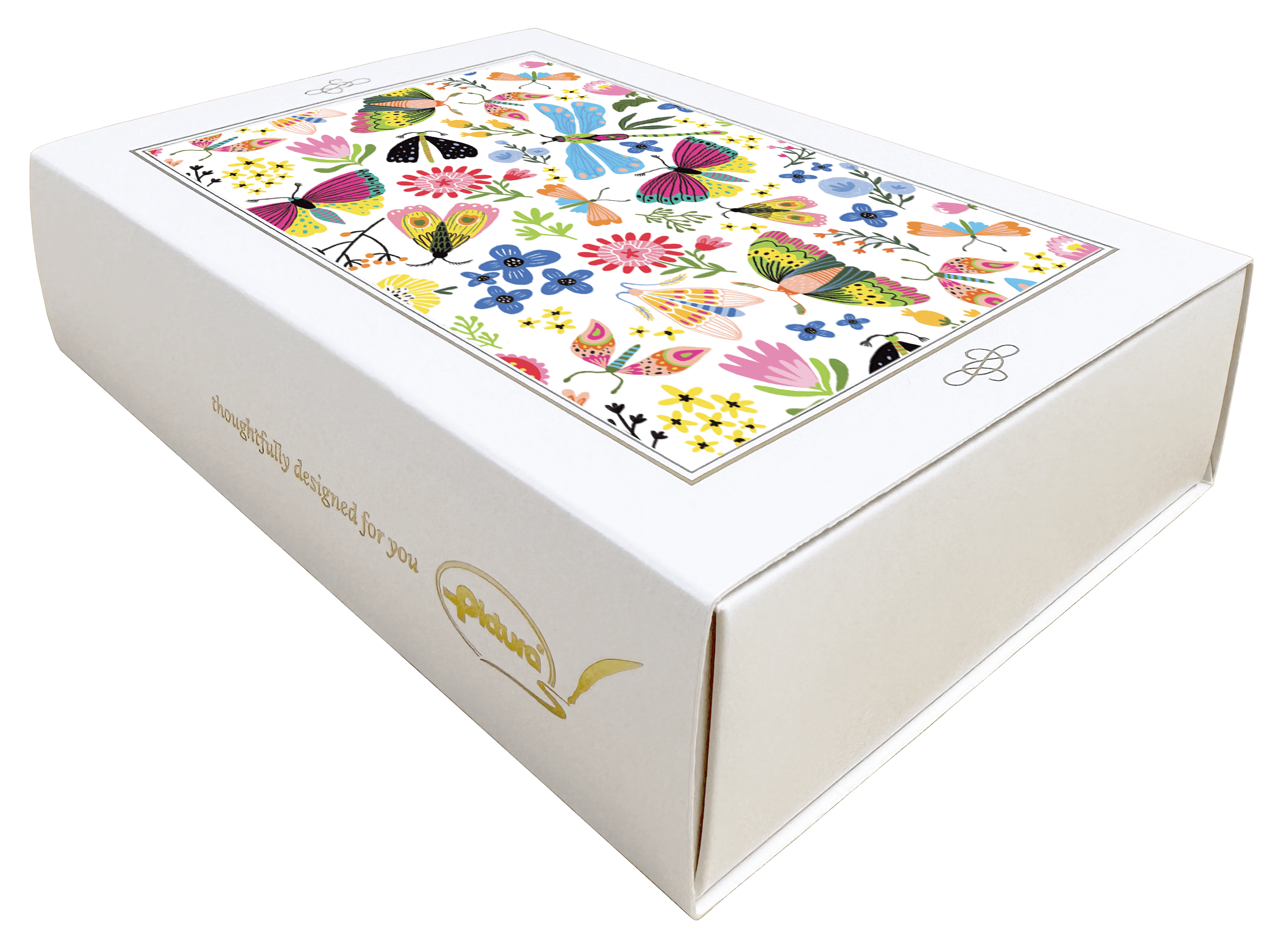 Pictura Butterflies boxed notes cards set with floral butterfly designs, elegant stationery for writing notes and greetings.