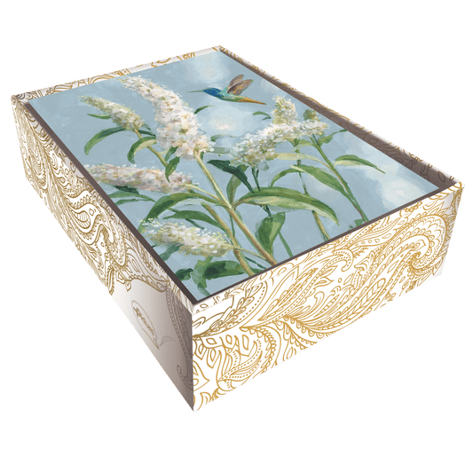 Set of Pictura hummingbird-themed boxed notes with blank cards, ideal for writing and gifting.