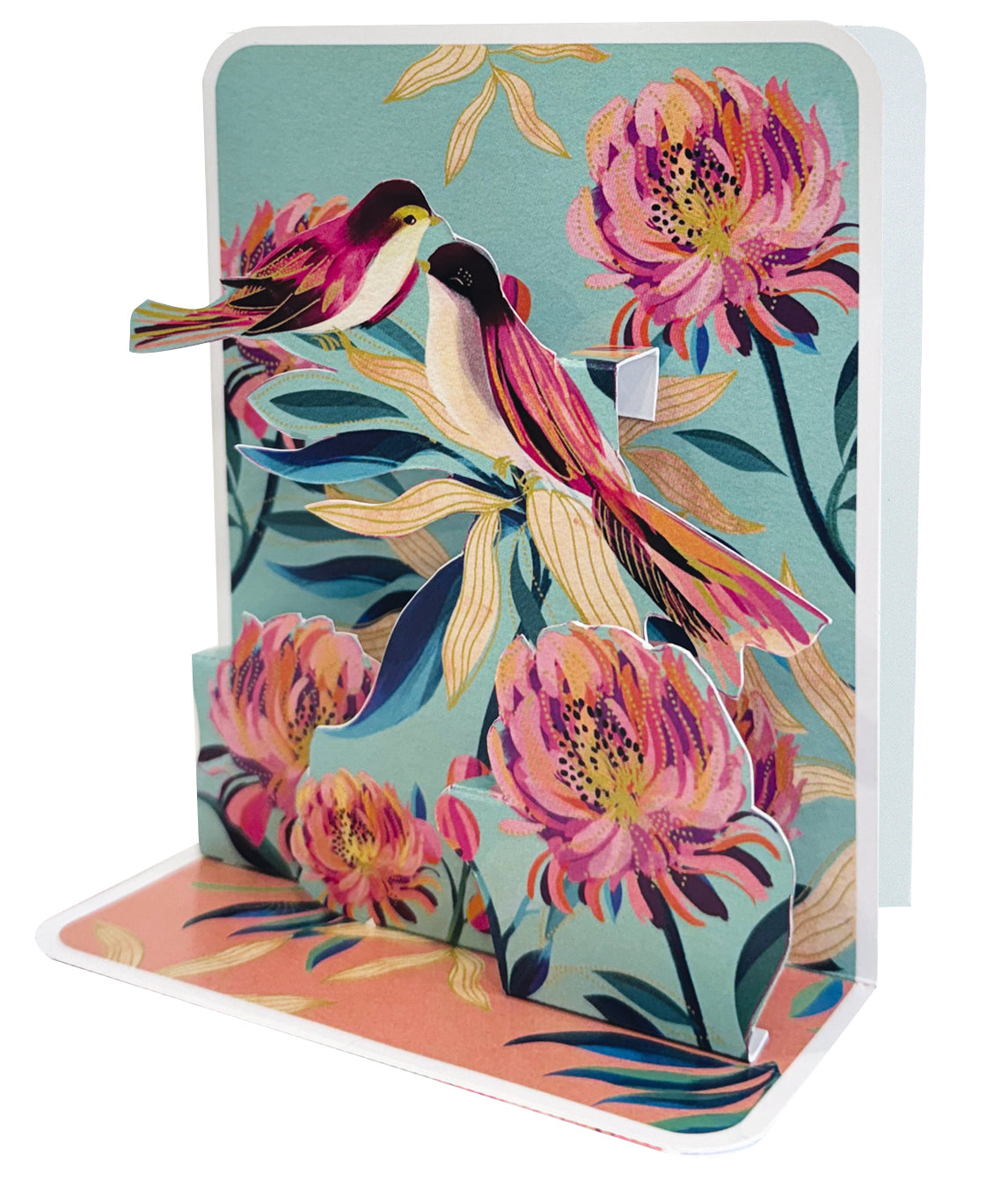 Couple Of Birds Small Pop Up Card