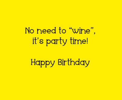 Chardonnay birthday card by Pictura featuring a festive design, perfect for celebrating with elegant and cheerful greeting cards.