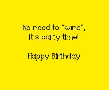 Chardonnay birthday card by Pictura featuring a festive design, perfect for celebrating with elegant and cheerful greeting cards.