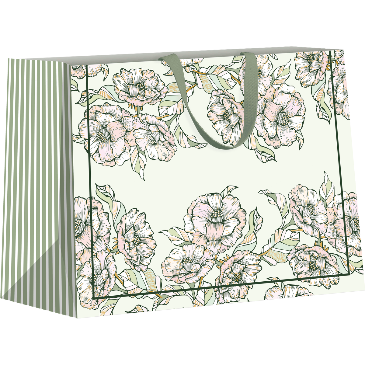 AB PICTURA large gift bag featuring colorful floral flower design for special occasions and gift giving.