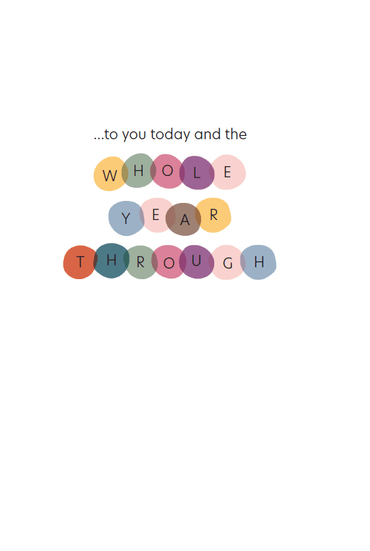 Colorful birthday dots on Pictura Birthday Dots Card, a cheerful everyday greeting card with vibrant dot patterns.