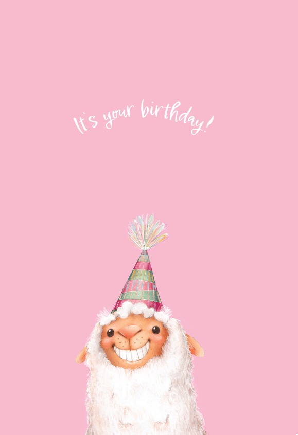 Pictura Sound The A-llama birthday card featuring colorful llama illustration, cheerful design, suitable for sending birthday greetings.