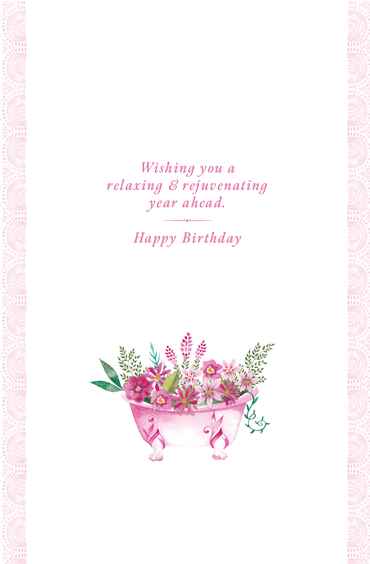 Pictura Bathtub Birthday Card featuring playful illustration, perfect for celebrating birthdays with a fun, everyday greeting.