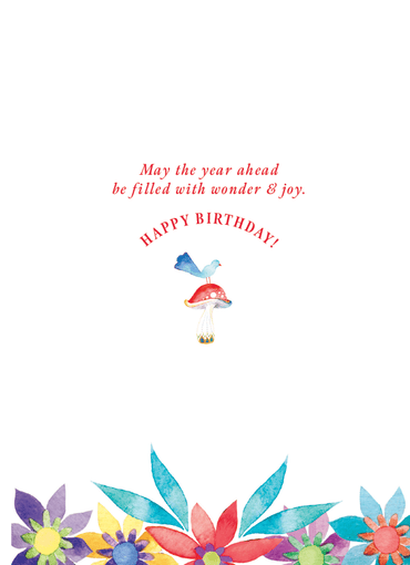 Pictura Magic Fairy Cottage birthday card featuring a whimsical fairy cottage illustration for special occasions