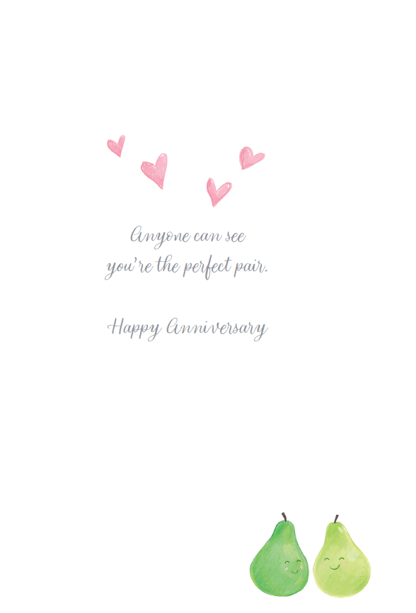 Pictura Perfect Pair anniversary card featuring elegant floral design, suitable for celebrating special occasions and anniversaries.