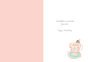 Pictura My Cup Of Tea Anniversary Card with floral design and heartfelt message for special occasions