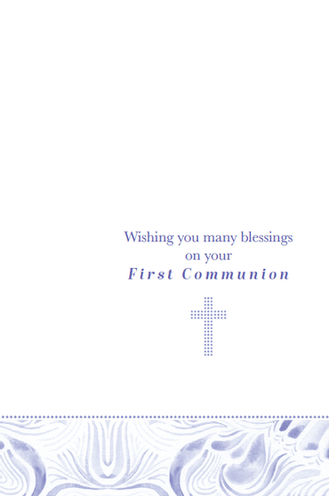 Patterned Cross Communion Money Card from Pictura, an elegant everyday card featuring religious cross design for special occasions.