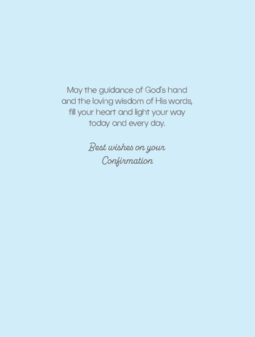 Flying Doves Confirmation Card by Pictura featuring a serene dove illustration on an elegant everyday card.
