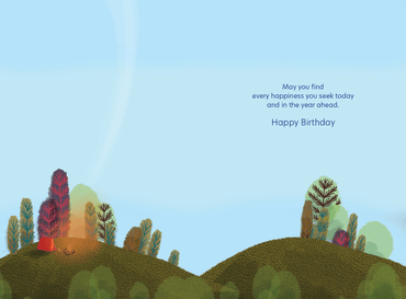 Pictura Camping Tent birthday card featuring a colorful illustrated tent and outdoor camping scene for special occasions.