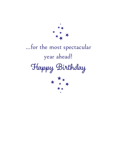 Celestial Night Sky birthday card by Pictura featuring starry night sky and moon design, ideal for celebrating special occasions.