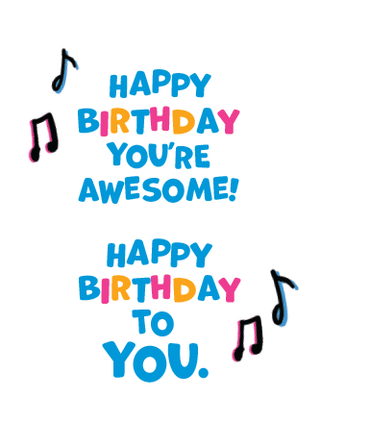 Funny birthday card featuring a cute puppy with headphones, from Pictura's collection of everyday greeting cards.