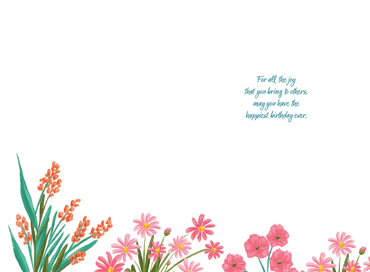 Pictura Brighten My Day birthday card with cheerful floral design, perfect for celebrating birthdays with a joyful message.