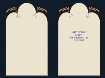 Aged To Perfection birthday card for him by Pictura featuring a stylish design, perfect for celebrating milestone birthdays.