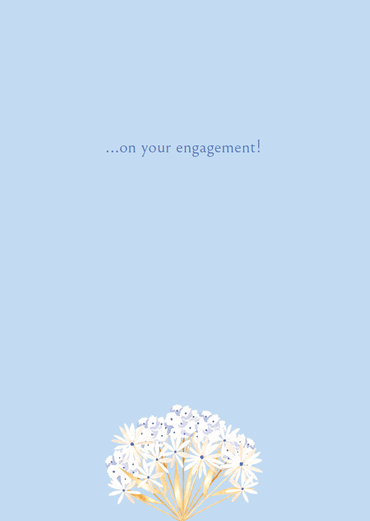 Pictura floral ring engagement card from the Everyday Cards collection, featuring colorful flower illustrations on a greeting card.