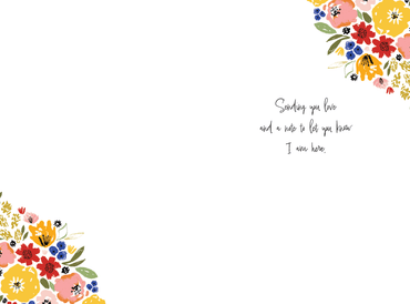 Pictura overflowing vase "Thinking Of You" card featuring a floral design, suitable for everyday greeting card occasions.