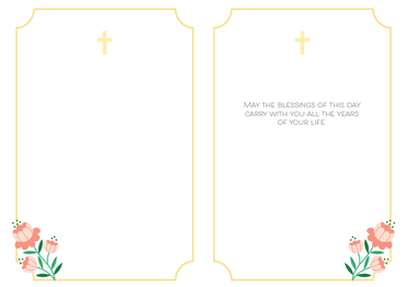 Pictura Chalice & Flowers Communion Card featuring religious imagery with a chalice and floral design on an elegant background.