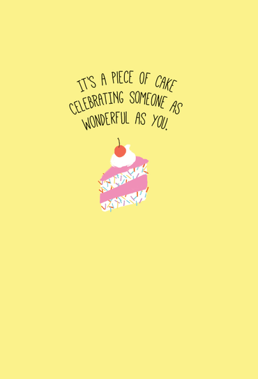 Pictura Cake Slices Birthday Card featuring colorful illustrated cake slices on an everyday greeting card.