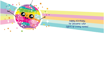 Pictura Time To Shine birthday card featuring colorful lettering and cheerful design, ideal for celebrating birthdays.