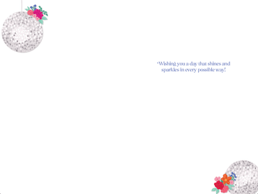 Colorful disco ball birthday card from Pictura featuring vibrant, sparkling disco ball design for festive occasions.