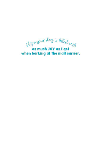 Dog holding presents on a birthday card from Pictura, featuring playful illustrations for everyday greeting cards.