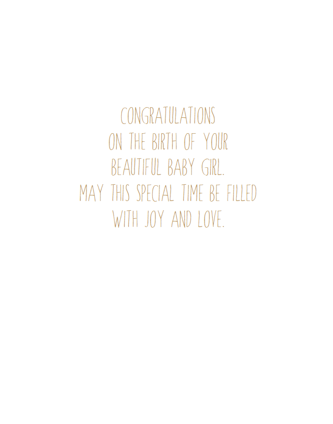 Pictura Sara Miller mobile baby girl card featuring colorful floral design on an elegant everyday card for special occasions.