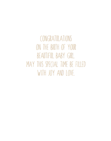 Pictura Sara Miller mobile baby girl card featuring colorful floral design on an elegant everyday card for special occasions.