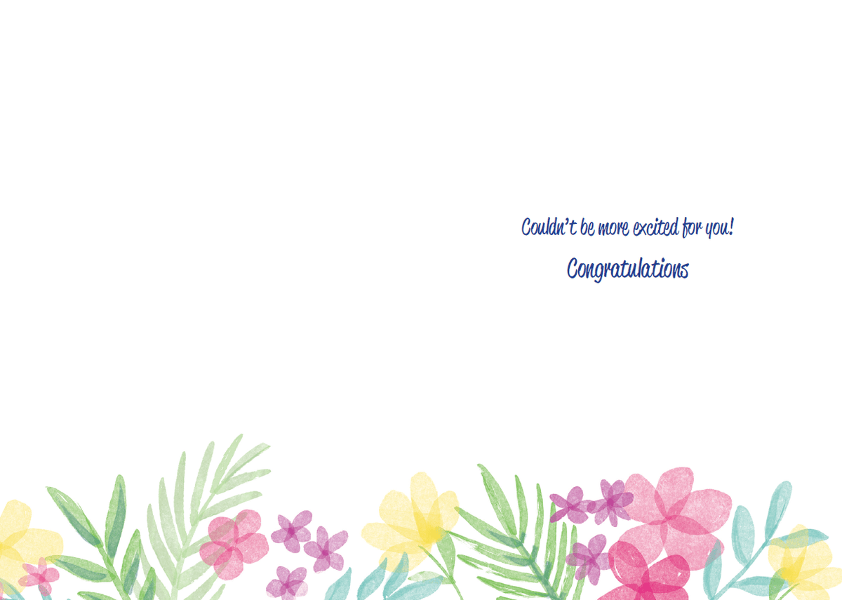 Hooray Floral Congratulations Card by Pictura featuring colorful floral design on an everyday greeting card.