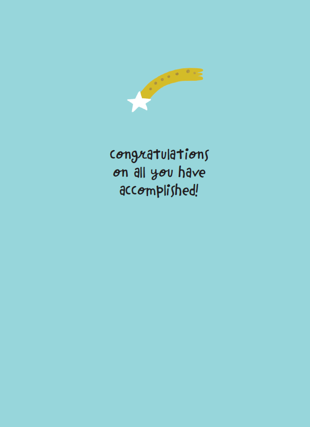 Pictura Out Of This World Congratulations Card featuring colorful space-themed design for celebrating achievements or special occasions.
